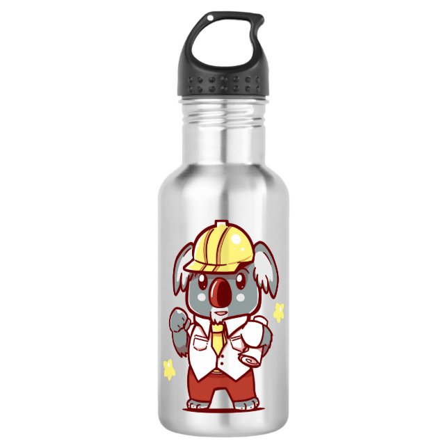 Garrafa Koala Bear Koalified Engineer Koala Animal Pun Koa (Frente)
