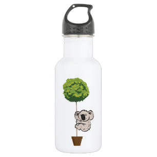 Garrafa Koala bonito na árvore