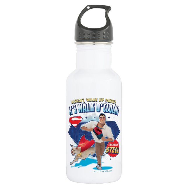 Garrafa Krypto & Superman - É Walk O'Clock! (Frente)