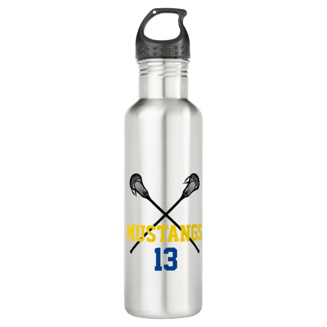 Garrafa Lacrosse Stick NOME DA Equipe Número Diversão de E (Frente)