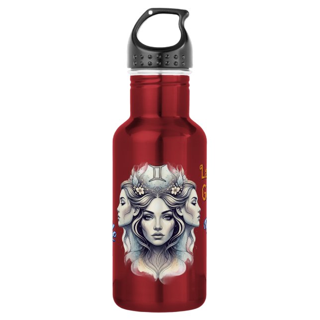 Garrafa Lady Gemini Reusable Zodiac Fitness Bottle  (Frente)