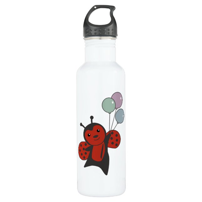 Garrafa Ladybug Balloons Voa Animais Cujos Filhos São (Frente)