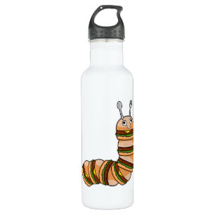 Garrafa Lagarta como Cheeseburger com carne de bovino e sa