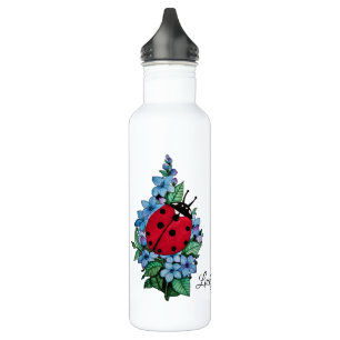 Garrafa Lagybird Cute De Cana-De-Vinho Com Flores Selvagen