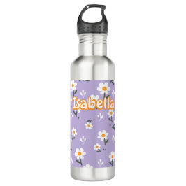 Garrafa Lavender Daisy Floral Pattern 