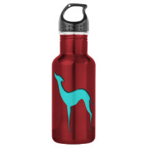 Lebréu italiano Whippet silhueta turquesa