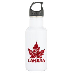 Garrafa Legal Canadá Retro Mapeamento Leaf Souvenir