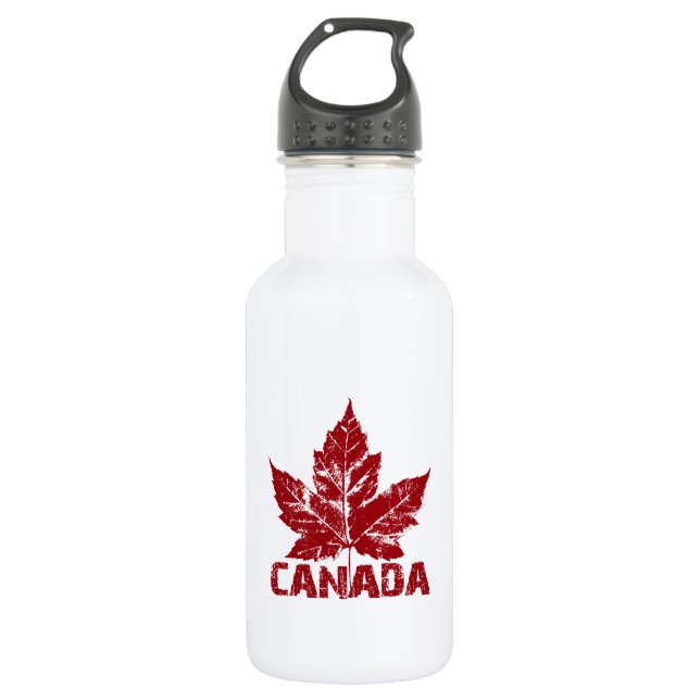 Garrafa Legal Canadá Retro Mapeamento Leaf Souvenir (Frente)