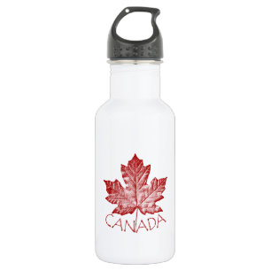 Garrafa Legal Canadá Retro Mapeamento Leaf Souvenir