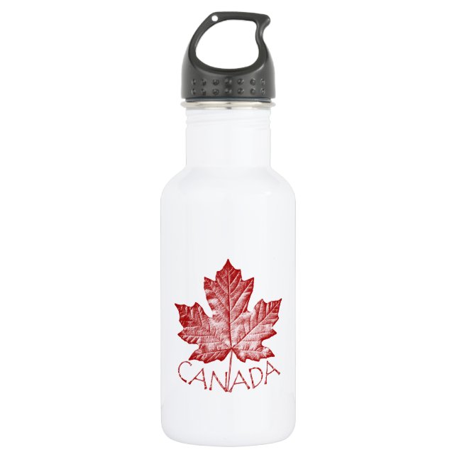 Garrafa Legal Canadá Retro Mapeamento Leaf Souvenir (Frente)