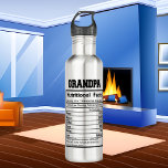 Garrafa legal fatos do avô dizem arte<br><div class="desc">Fatos legal do avô: garrafa de água de aço inoxidável de arte em palavras</div>