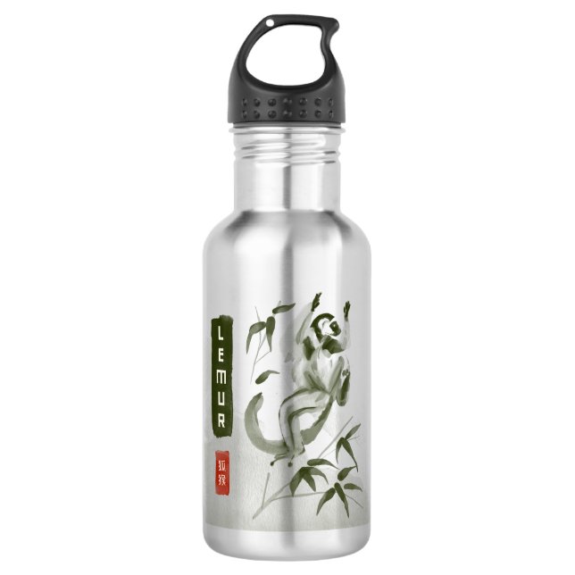 Garrafa LEMUR 狐 estilo japonês sumi-e (Frente)