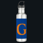 Garrafa Letra inicial Monograma Na moda azul moderno<br><div class="desc">Você gostaria de ter um produto com as iniciais do seu nome? É muito simples,  estética e atraente.</div>