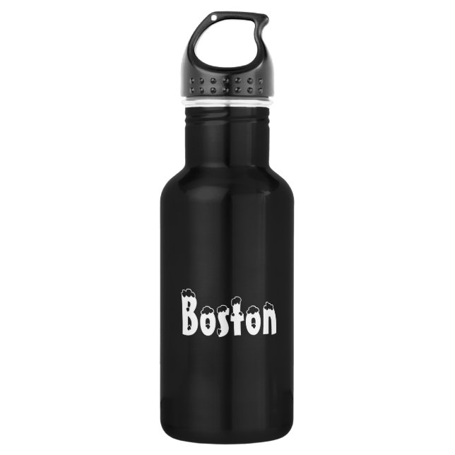 Garrafa Letras brancas "Boston" - (Frente)