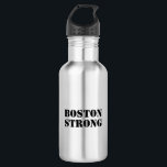 Garrafa Letras negras "Boston Forte" -<br><div class="desc">Letras pretas "Boston Strong" - garrafa de aço inoxidável</div>