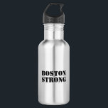 Garrafa Letras negras "Boston Forte" -<br><div class="desc">Letras pretas "Boston Strong" - garrafa de aço inoxidável</div>
