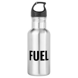 Garrafa Letras pretas a combustível legal minimalista