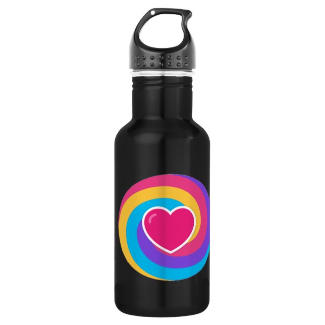 Garrafa Leve sua bebida com você em estilo preto (Frente)