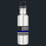 Garrafa - Linha Azul Fino - Bandeira Americana<br><div class="desc">- Linha Azul Fino - Bandeira Americana - Polícia de Bandeira Americana,  linha fina azul Americana, bandeira, lei, policial, polícia, polícia, estado, vida azul Americana bandeirola da matéria,  linha azul fina,  bandeira,  lei,  policial,  policial,  polícia,  estado,  suporte,  linha azul fina,  bandeira</div>