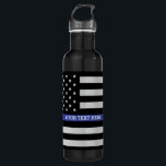 Garrafa Linha Azul Fino - Personalizado com Sinalizador Am<br><div class="desc">Linha Azul Fino - Frasco de Água Personalizada com Bandeira Americana Personalizada apenas para você.</div>