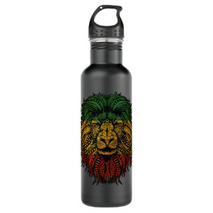 Garrafa Lion Rasta Roots Rock Reggae Design Graphic