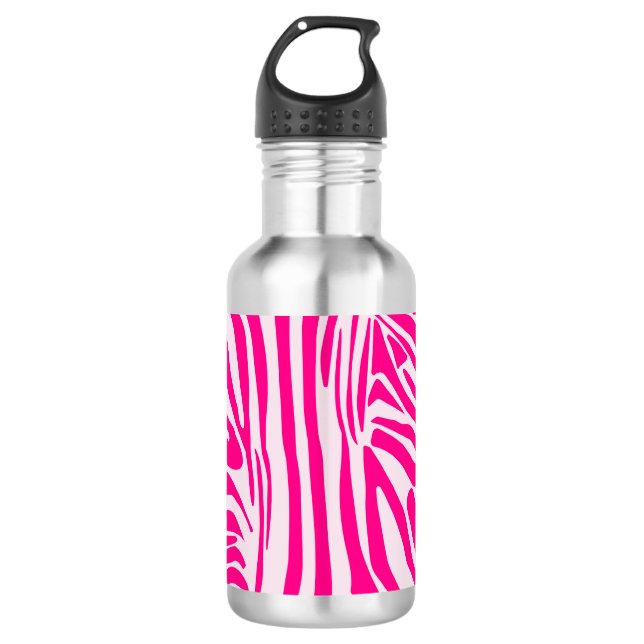 Garrafa Listras de zebra rosa (Frente)