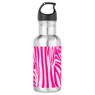 Garrafa Listras de zebra rosa