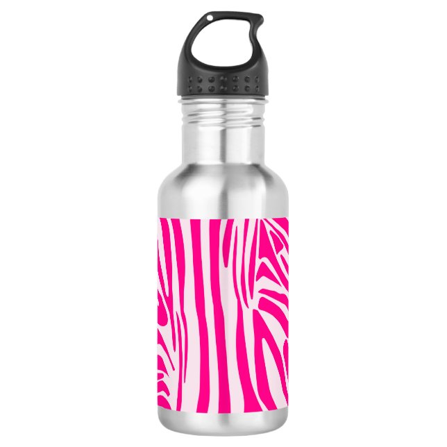 Garrafa Listras de zebra rosa (Frente)