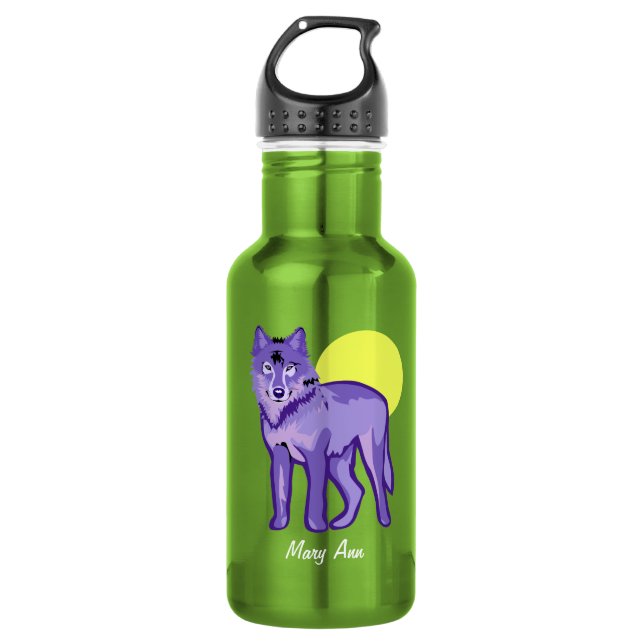 Garrafa Lobo Roxo Lua Cheia (Frente)