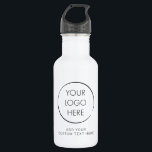 Garrafa Logotipo básico personalizado, comercial ou Market<br><div class="desc">Adicione seu logotipo e texto para criar uma garrafa de água personalizada legal para sua empresa ou evento. Estas garrafas são excelentes para marketing e promoções.</div>