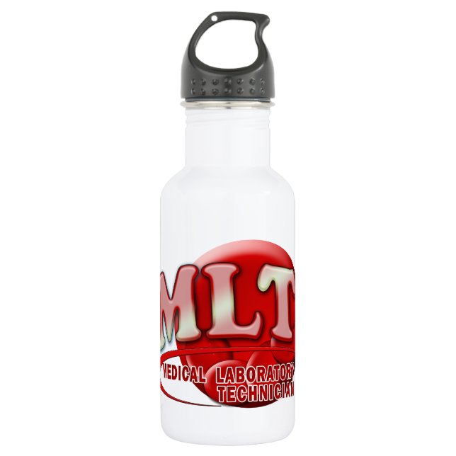 GARRAFA LOGOTIPO DE CÉLULAS SANGUÍNEAS MLT RBC MEDICAL LAB (Frente)