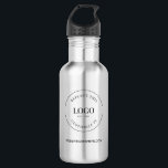Garrafa Logotipo de empresa personalizado simples e o site<br><div class="desc">Promova sua marca de estilo com o logotipo simples de empresa personalizado e a garrafa de água de aço inoxidável do site na Web. Esta garrafa de água elegante e funcional é o presente perfeito para seus clientes, funcionarios, convidados de eventos e fãs, permitindo que sua marca seja visível aonde...</div>