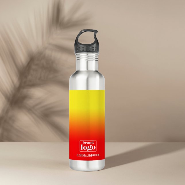 Garrafa Logotipo Elementar Mineral Amarelo Vermelho (Criador carregado)