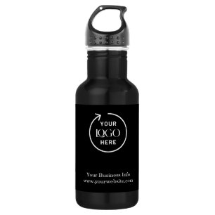 Garrafa Logotipo Empresarial Corporativo Minimalista preto