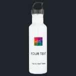Garrafa Logotipo Fotográfico e Texto Mais Avançado Design<br><div class="desc">Imagem simples de carregamento de imagem de Modelo de Design simples Elegante moderno e personalizado Logotipo ou imagem da empresa comercial,  Foto,  Adicionar Nome de Texto Endereço Web Trendy White 24 oz Garrafa d'água. Compro Online Drinkware/Garrafas de Água de Alta Qualidade do comprar.</div>