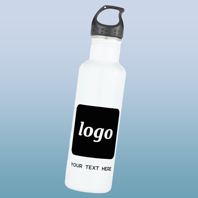 Garrafa Logotipo Simples Com Empresa De Texto (Logo with custom text business promotional stainless steel water bottle)