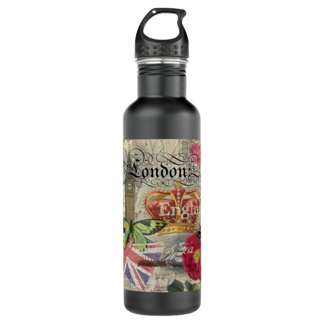 Garrafa London England Viagem Vintage Europe Art (Frente)