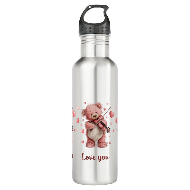 Garrafa Love You Teddy with Violin (Frente)