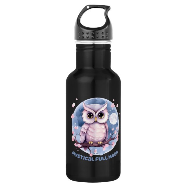 Garrafa Lua cheia mística - Céu noturno púrpura Pastel - C (Frente)