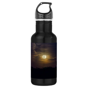 Garrafa Lua Silhueta Água de Aço Inoxidável