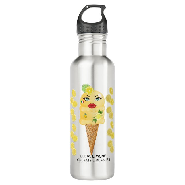 Garrafa Lucia Limone Water Bottle Creamy Dreamies (Frente)