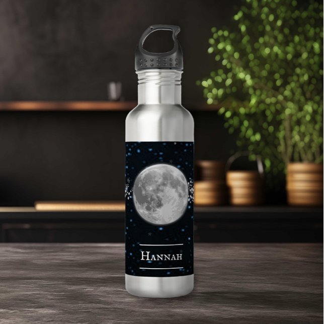 Garrafa Lunar Personalizado (Lunar Personalized Stainless Steel Water Bottle)