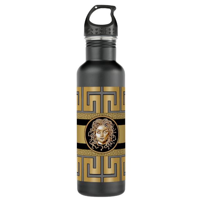 Garrafa Luxury Medusa Dourada (Frente)