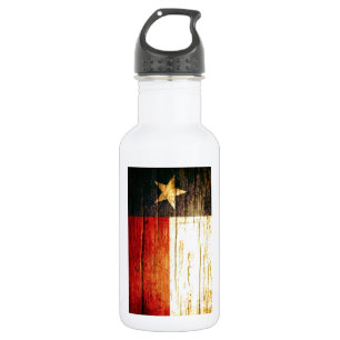 Garrafa Madeira velha da bandeira de Texas