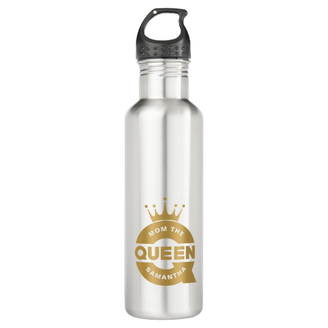 Garrafa Mãe A Rainha Dourada Tipografia Criativa (Frente)