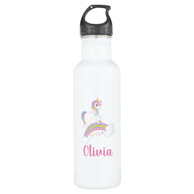 Garrafa Magical Rainbow Unicorn Personalizado (Frente)