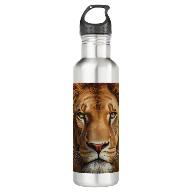 Garrafa Majestic Lion Stainless Steel Water Bottle Powerfu (Frente)
