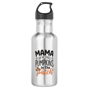 Garrafa Mamãe das Abóboras Mais Fofas Design de Camisa de