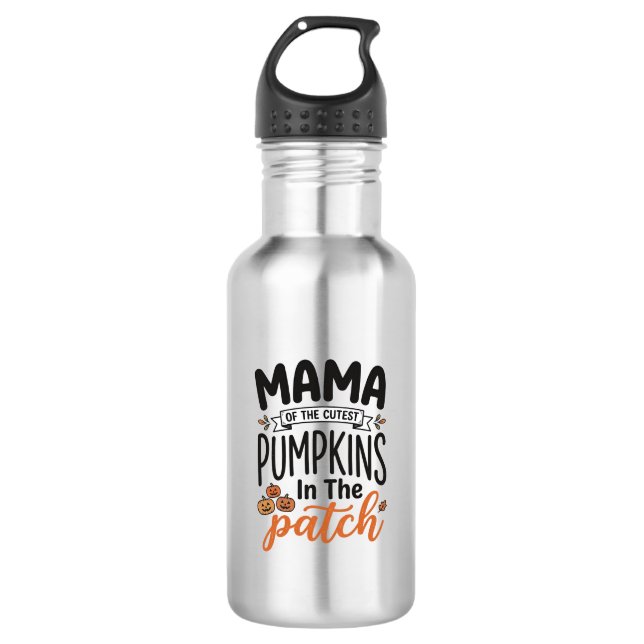 Garrafa Mamãe das Abóboras Mais Fofas Design de Camisa de  (Frente)