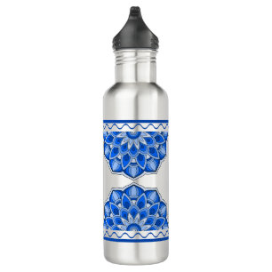 Garrafa Mandala em azul